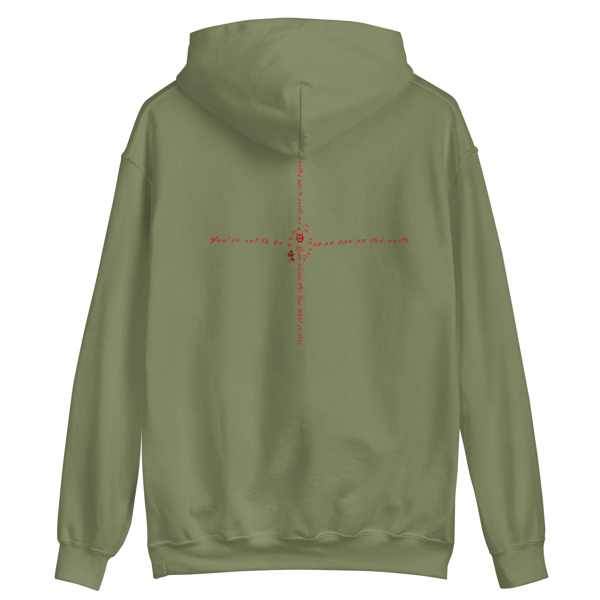 Evil Thoughts Hoodie Military Green Back