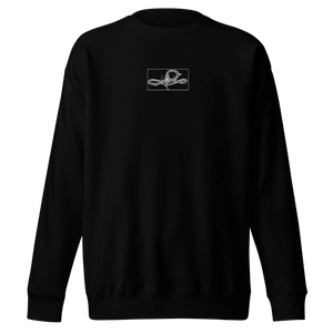Divine Dragon Embroided Premium Sweatshirt Black Front